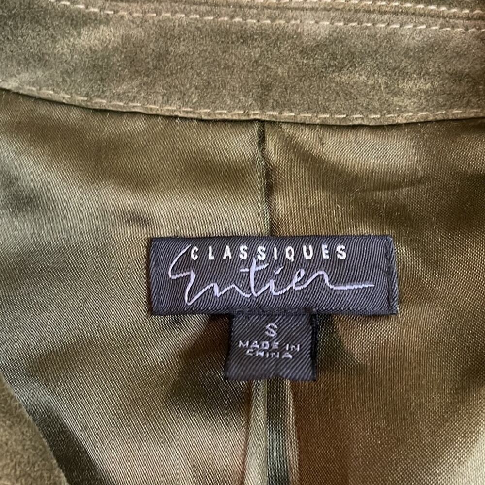 Vintage Green Suede Snap Front Jacket Women’s Size Small - Picture 5 of 8